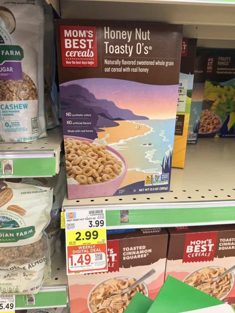 mom's best cereal kroger shelf image (1)