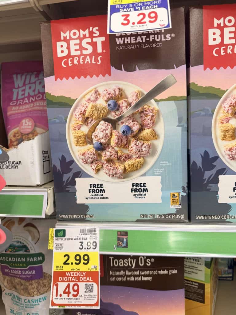 mom's best cereal kroger shelf image (1)