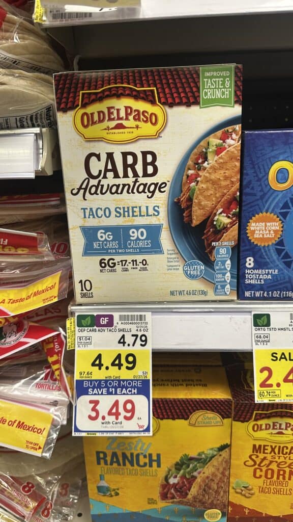 old el paso carb advantage kroger shelf image