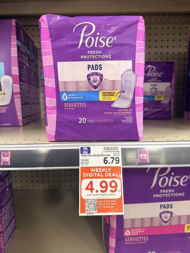 poise pads and liners kroger shelf image (1)