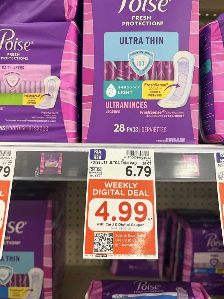 poise pads and liners kroger shelf image (1)