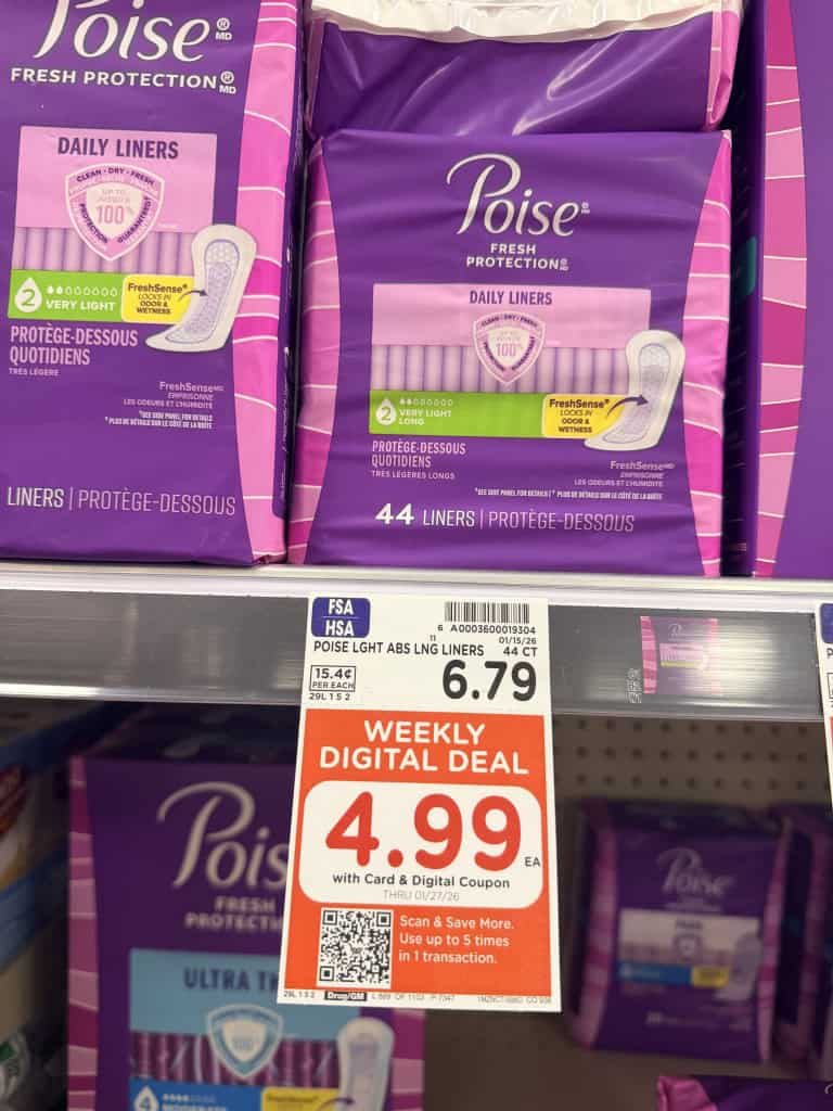 poise pads and liners kroger shelf image (1)