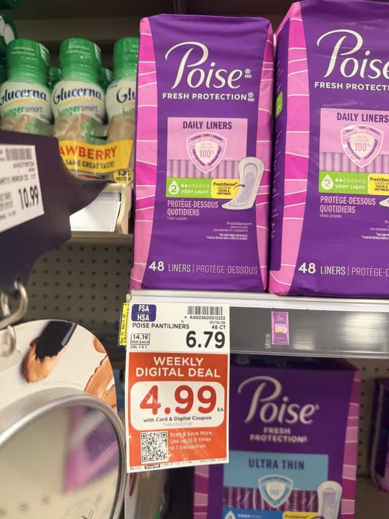 poise pads and liners kroger shelf image (1)