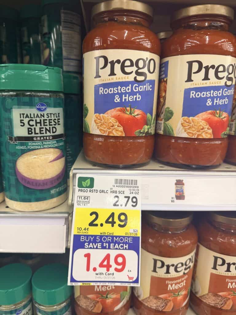 prego pasta sauce kroger shelf image (1)