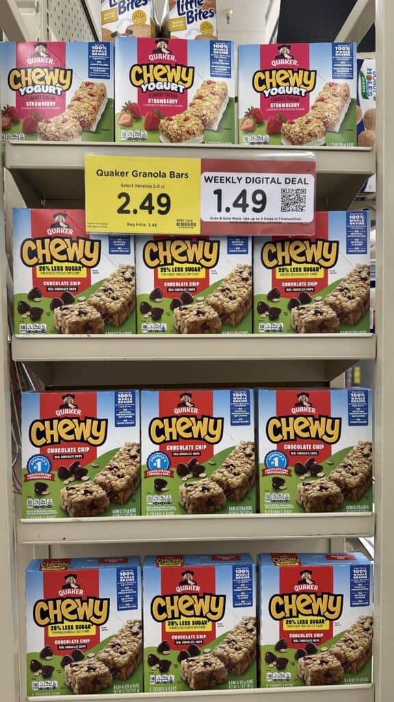 quaker chewy bars kroger shelf image