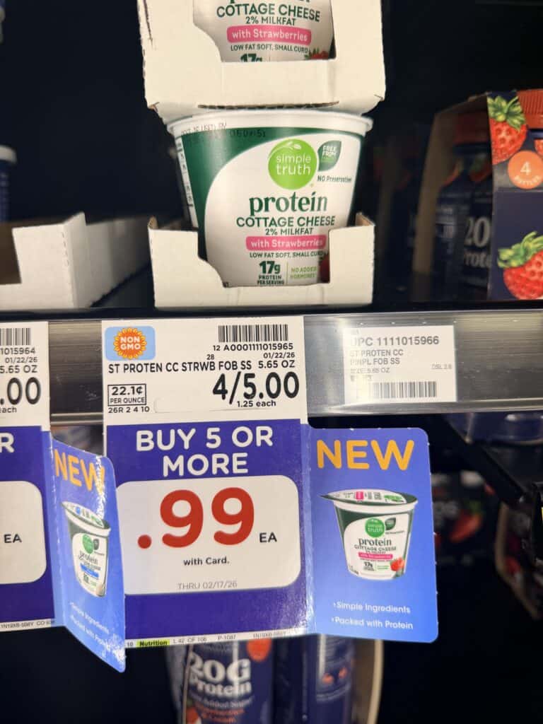 simple truth protein cottage cheese kroger shelf image (1)
