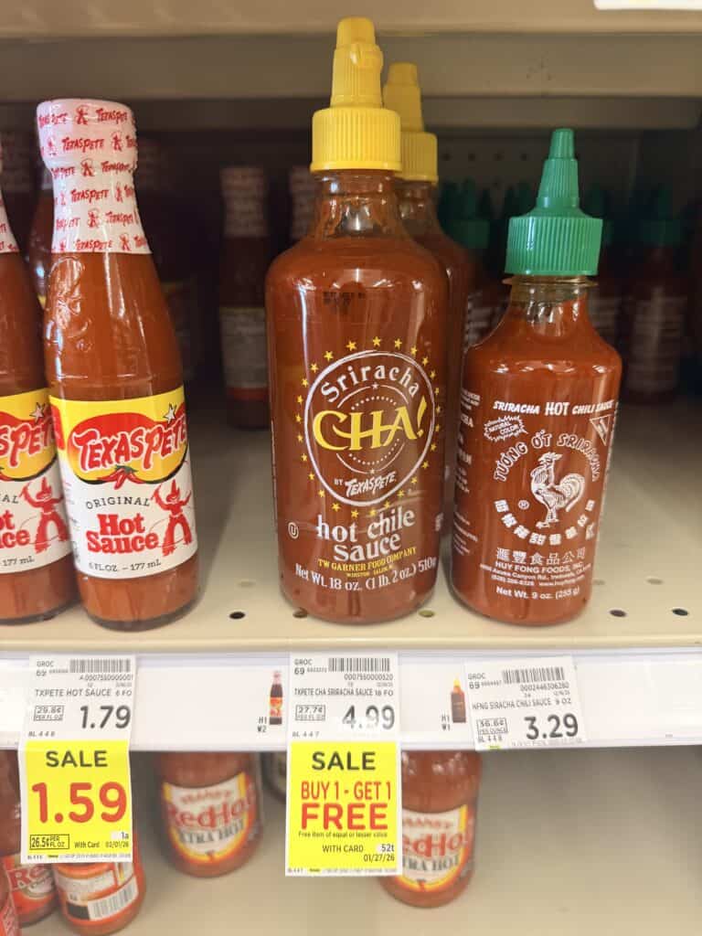 texas pete sriracha kroger shelf image