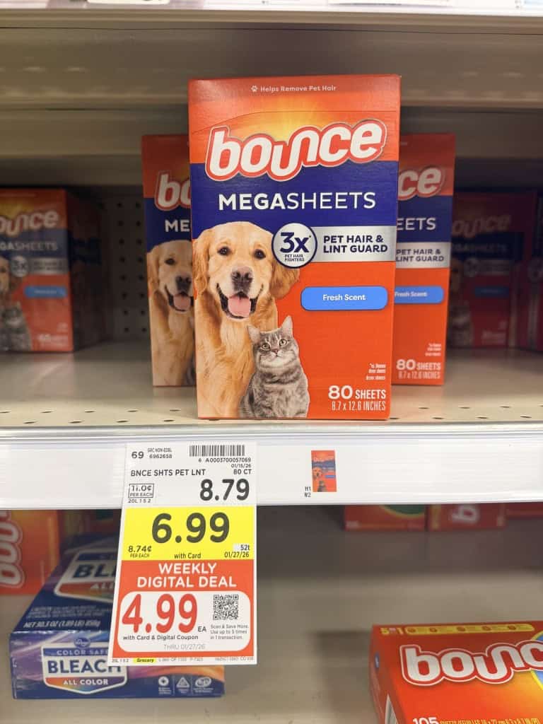 tide, downy and bounce kroger shelf image (1)