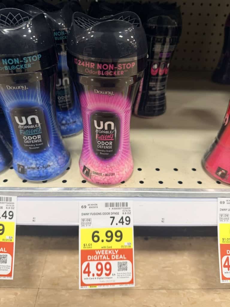 tide, downy and bounce kroger shelf image (1)