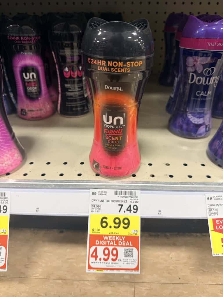 tide, downy and bounce kroger shelf image (1)