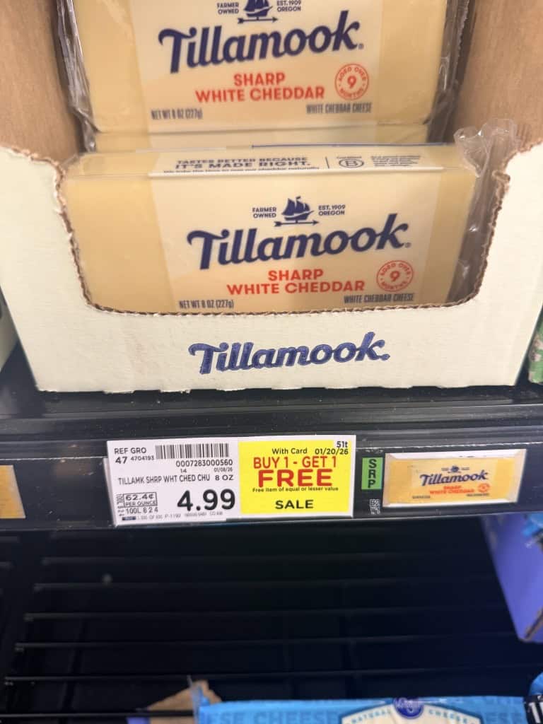 tillamook cheese kroger shelf image (1)
