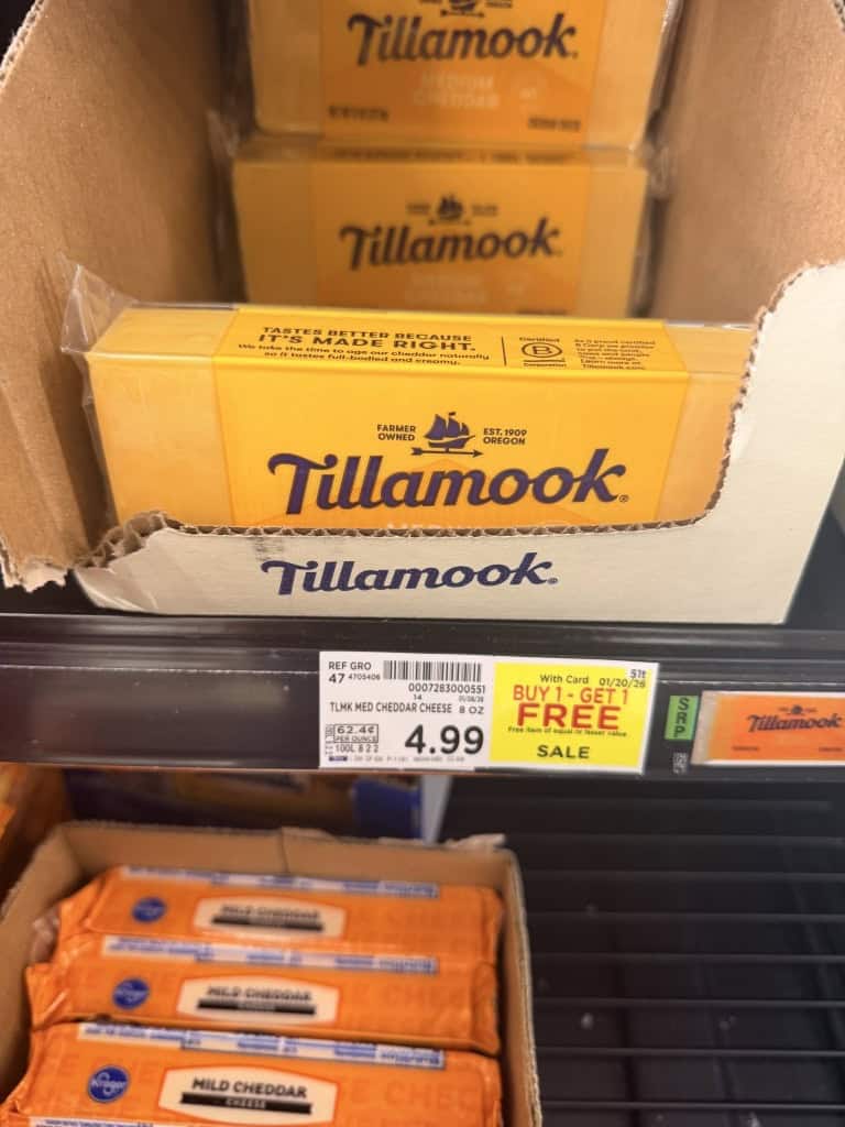 tillamook cheese kroger shelf image (1)