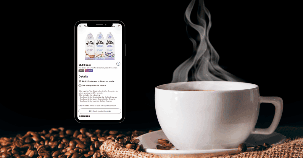 too good coffee creamer kroger digital coupon