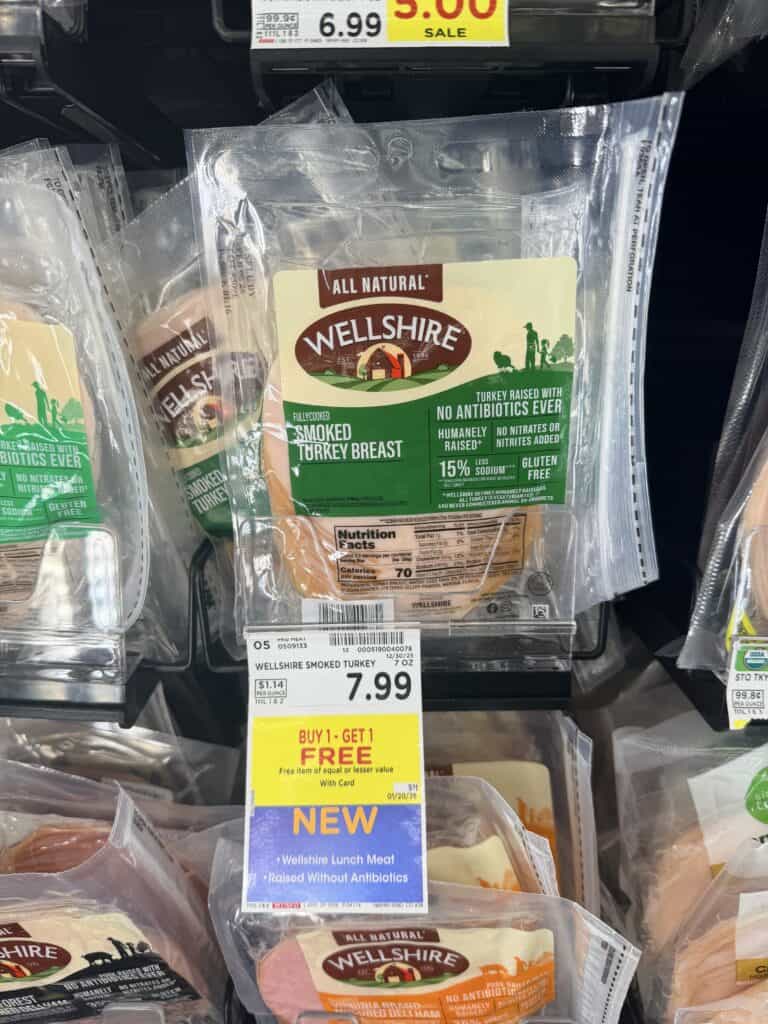wellshire turkey bacon and lunch meat kroger shelf image (1)