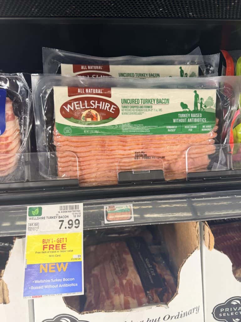 wellshire turkey bacon and lunch meat kroger shelf image (1)