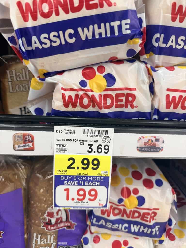 wonder bread kroger shelf image