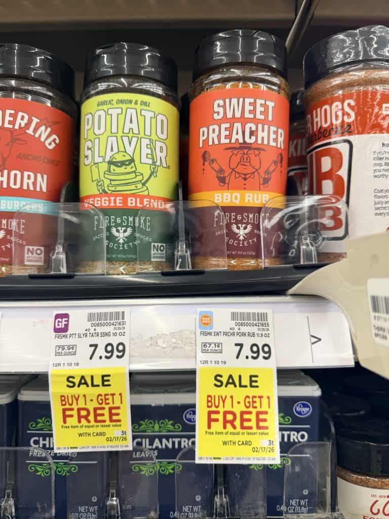 Fire and Smoke Seasonings Kroger Shelf image 
