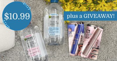 Garnier Micellar Water and Maybelline Sky High Mascara kroger