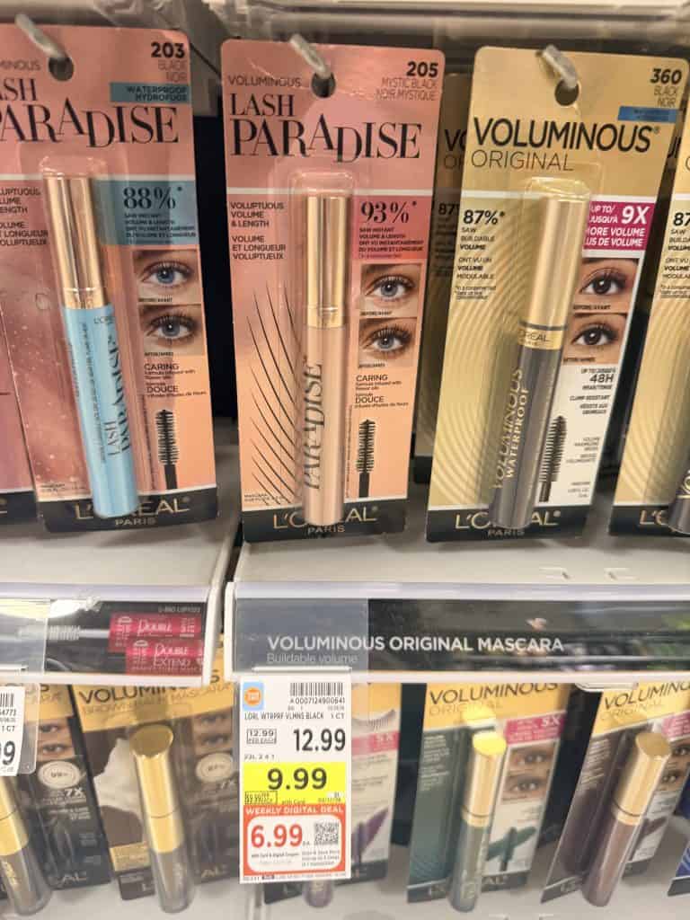 L'Oreal Paris Ever Shampoo and conditioner and Voluminous Mascara Kroger Shelf image