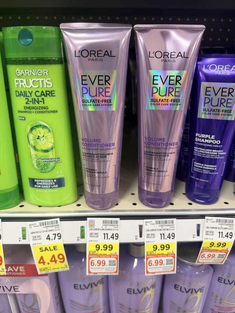 L'Oreal Paris Ever Shampoo and conditioner and Voluminous Mascara Kroger Shelf image