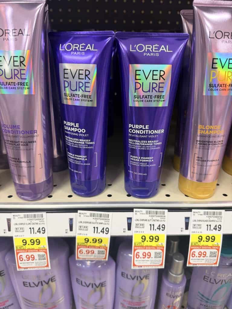 L'Oreal Paris Ever Shampoo and conditioner and Voluminous Mascara Kroger Shelf image