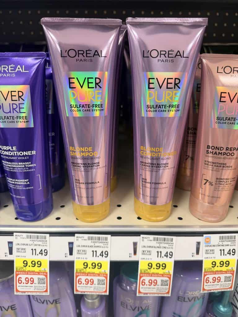 L'Oreal Paris Ever Shampoo and conditioner and Voluminous Mascara Kroger Shelf image