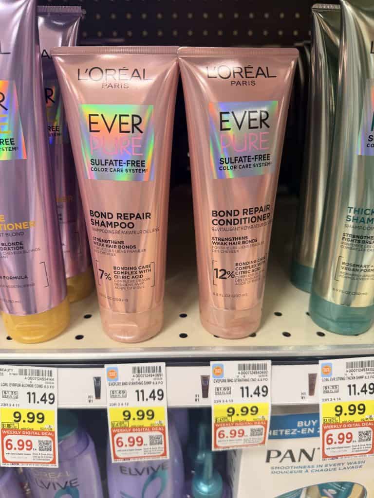 L'Oreal Paris Ever Shampoo and conditioner and Voluminous Mascara Kroger Shelf image
