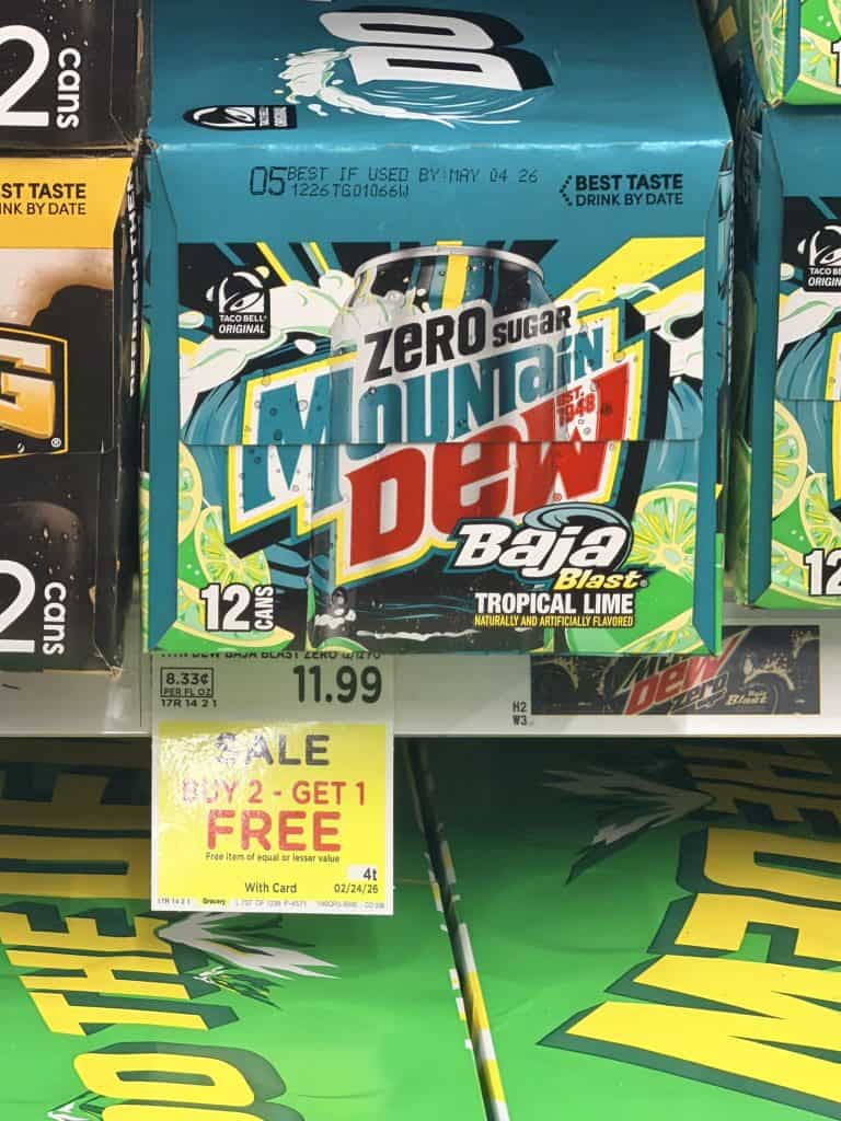 Pepsi MTN Dew Starry Crush Soda Pop Kroger Shelf Image (2)