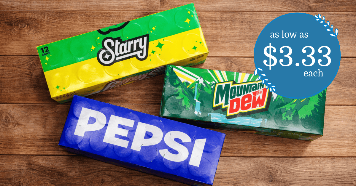 LAST CHANCE (and DAY)!! Pepsi, Mtn Dew and Starry 12 pks are as
