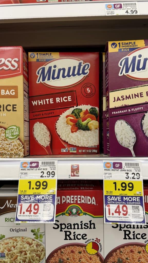 Minute Rice Kroger Shelf Image