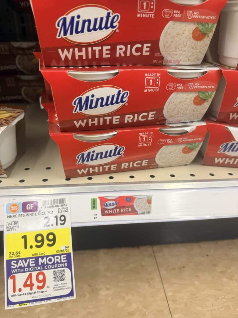 Minute Rice Kroger Shelf Image