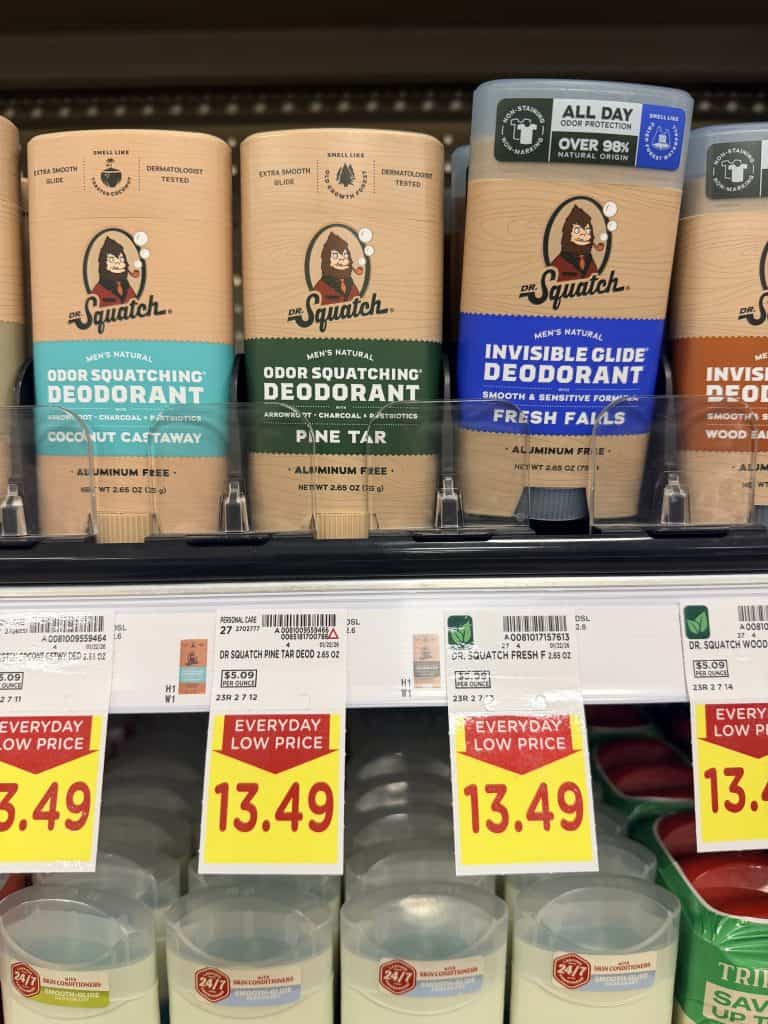 Dr. Squatch kroger shelf image