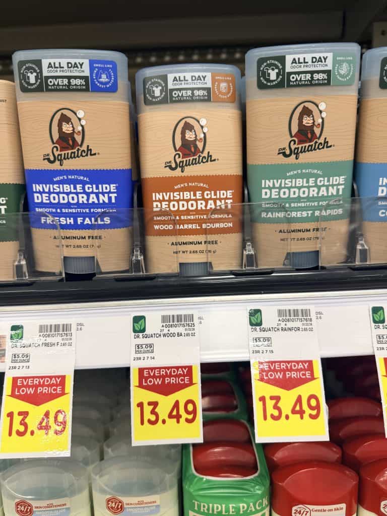 Dr. Squatch kroger shelf image