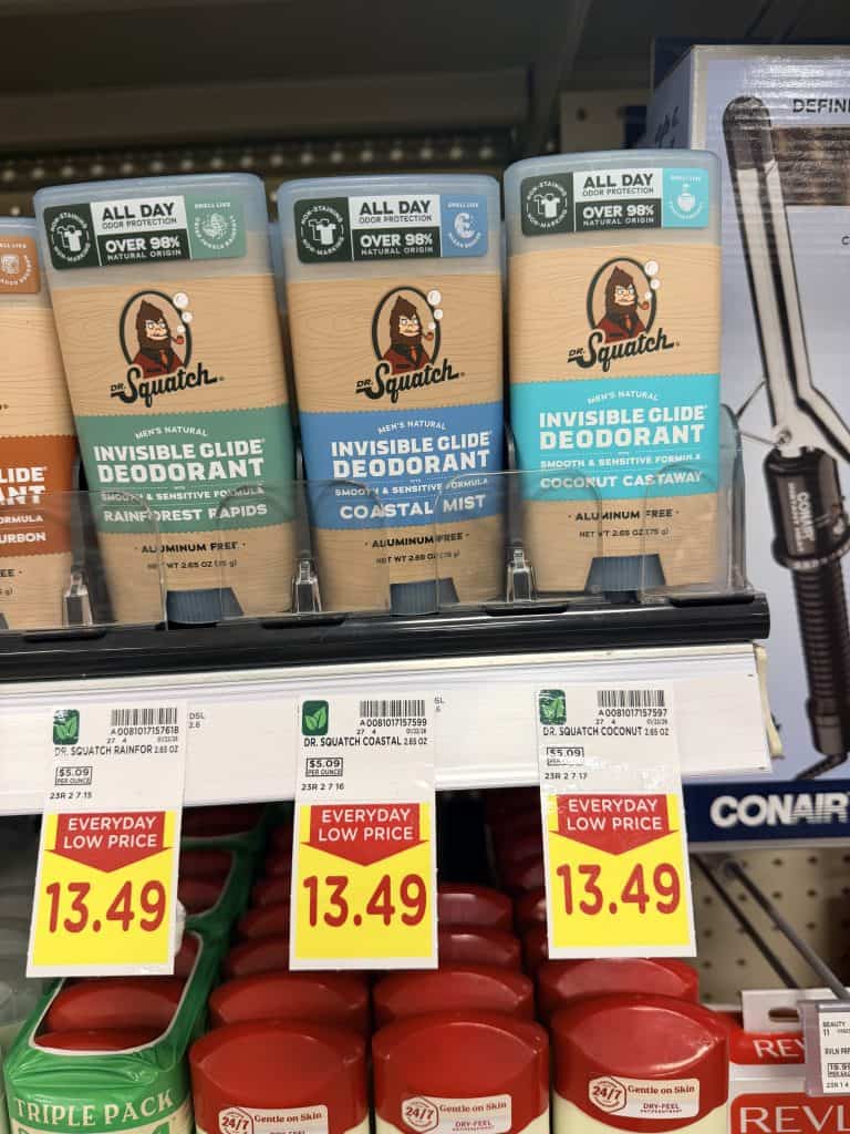 Dr. Squatch kroger shelf image