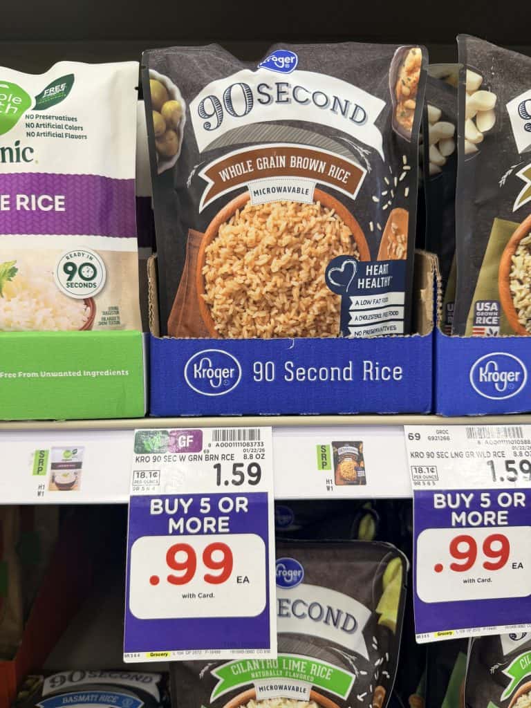 kroger 90 second rice shelf image