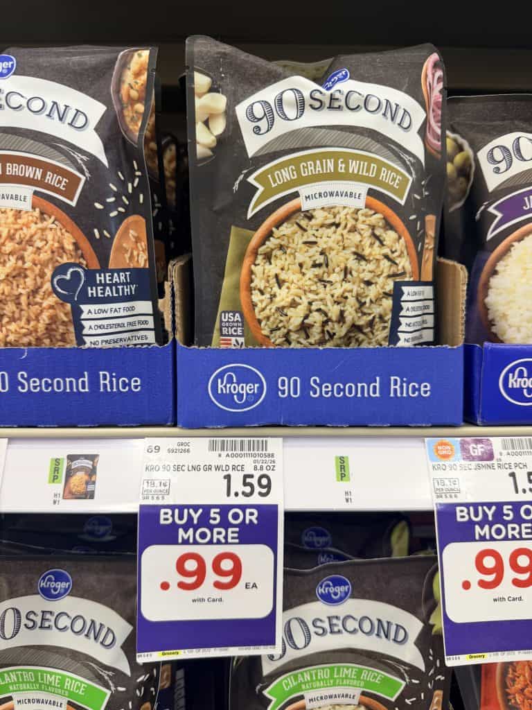 kroger 90 second rice shelf image