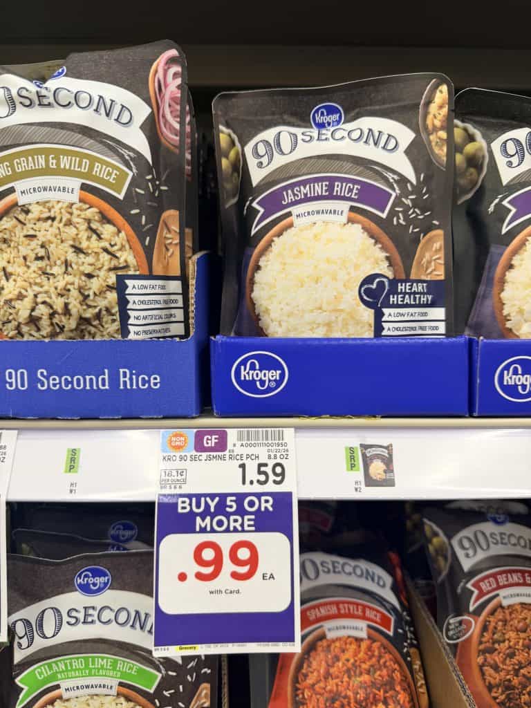kroger 90 second rice shelf image