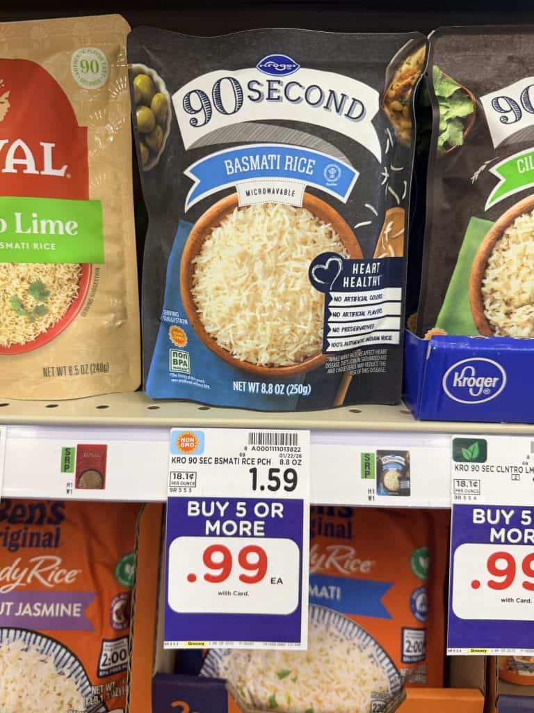 kroger 90 second rice shelf image