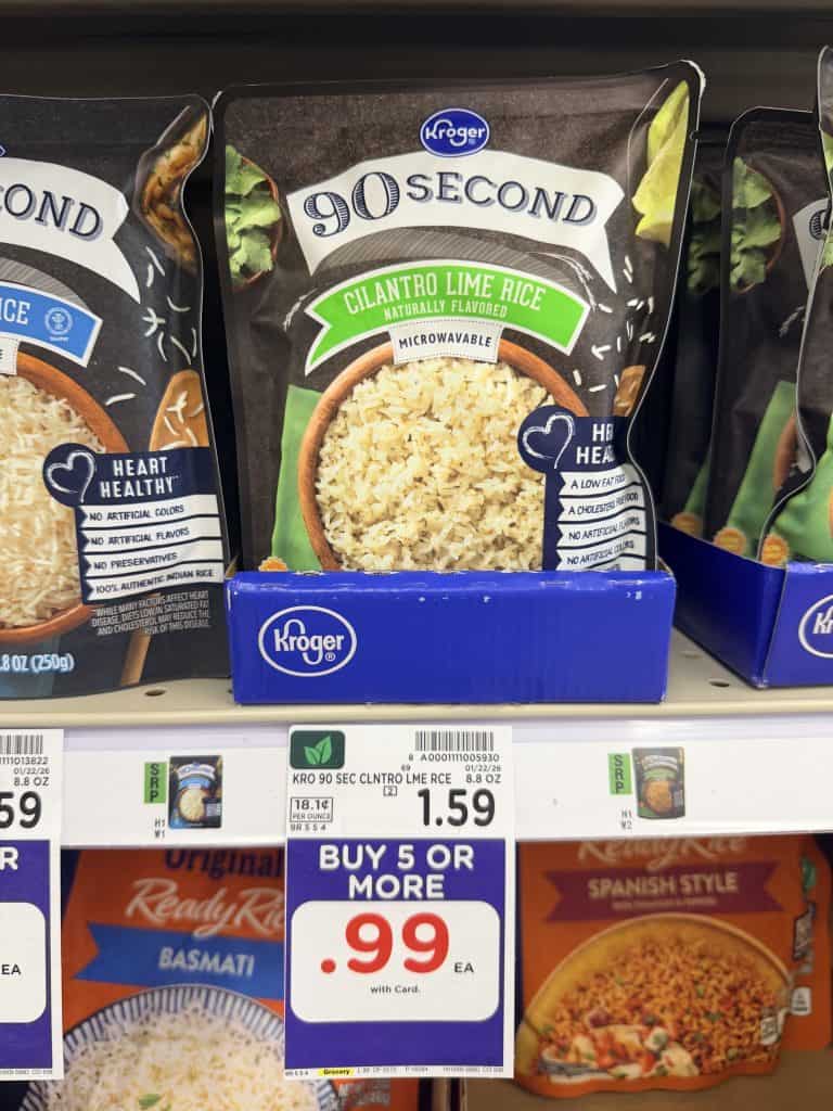 kroger 90 second rice shelf image