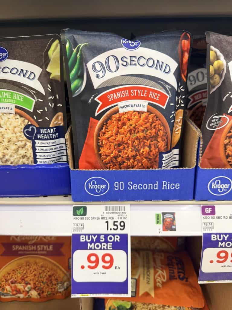 kroger 90 second rice shelf image