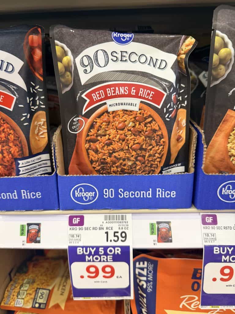 kroger 90 second rice shelf image
