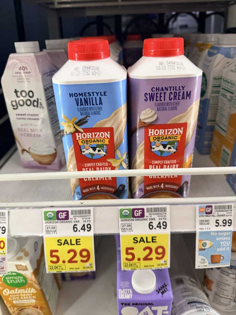 Horizon Organic Creamer kroger shelf image