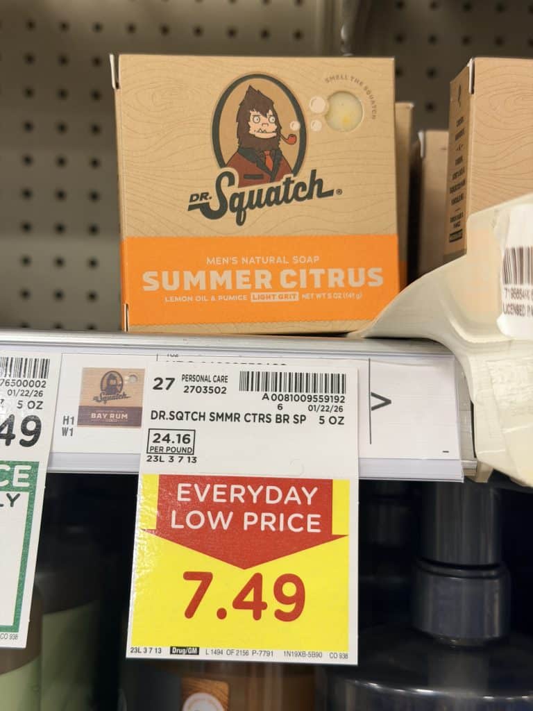 Dr. Squatch kroger shelf image