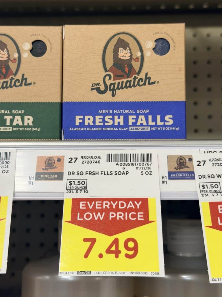Dr. Squatch kroger shelf image