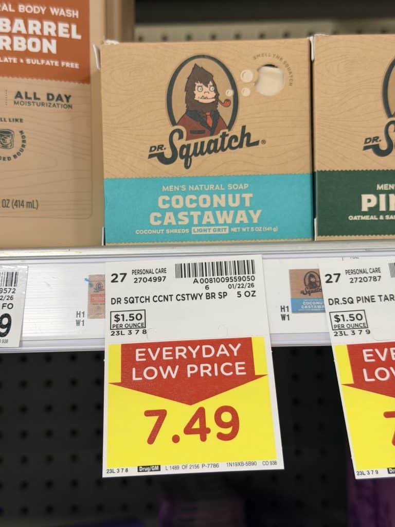 Dr. Squatch kroger shelf image
