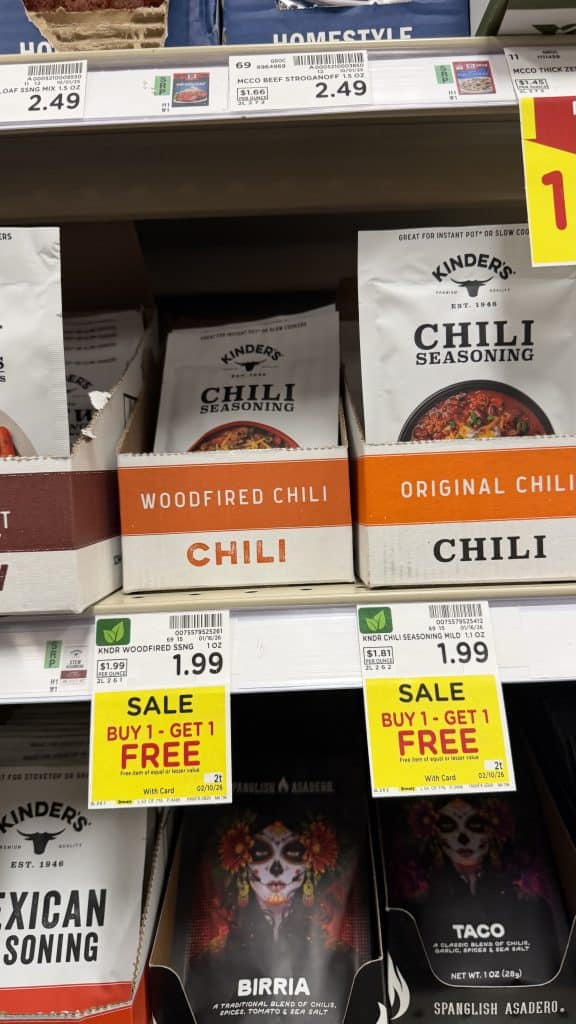 Kinder's Seasonings Kroger shelf image