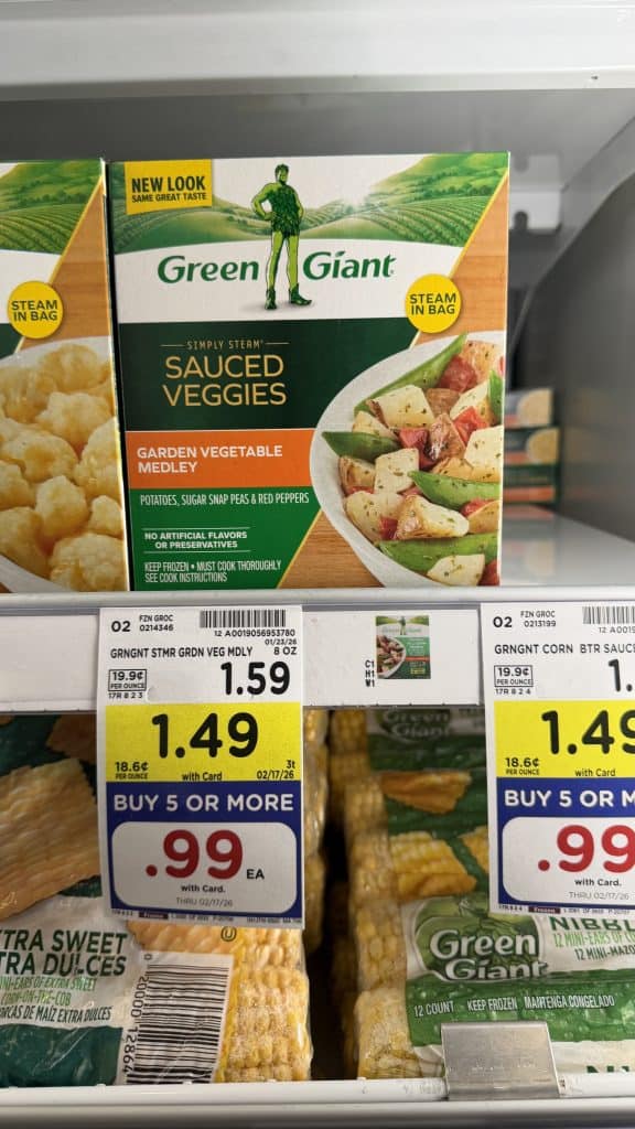 Green Giant Frozen Vegetables Kroger Shelf Image