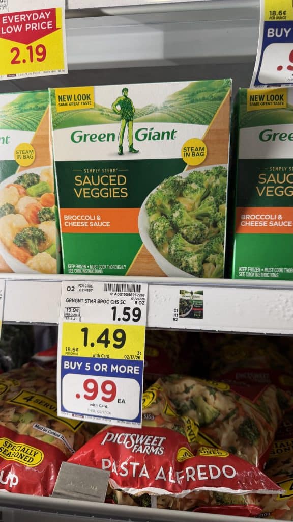 Green Giant Frozen Vegetables Kroger Shelf Image
