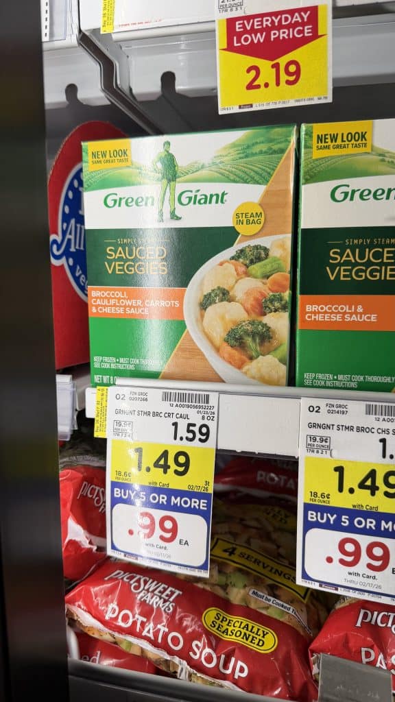Green Giant Frozen Vegetables Kroger Shelf Image