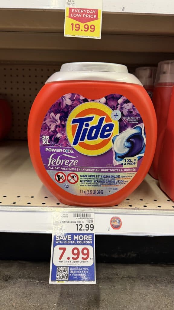 Tide Laundry Detergent Kroger Shelf Image